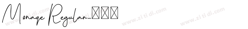 Monaqe Regular字体转换